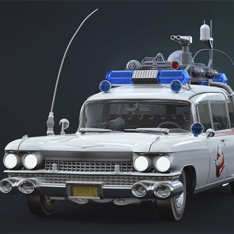 preview of Ecto-1 3D Printing Model | Assembly + Active