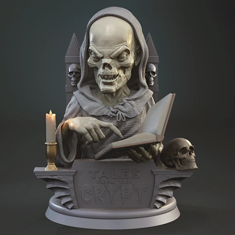 preview of Crypt Keeper Bust 3D Printing Figurine | Assembly