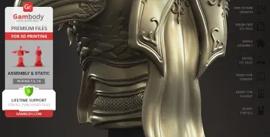 Tyrael Diablo Maximum Detailed 12K 3D printed figure 167/374 mm