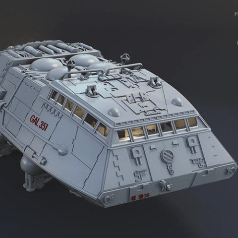 preview of Shuttle Battlestar Galactica 3D Printing Model | Assembly