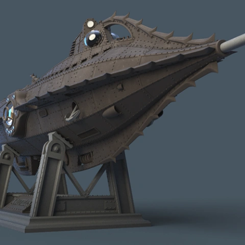 preview of Nautilus Submarine 3D Printing Model | Assembly + Active
