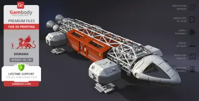 3D model of an Eagle Transporter with add-on kit features, designed for 3D printing in diorama scale.