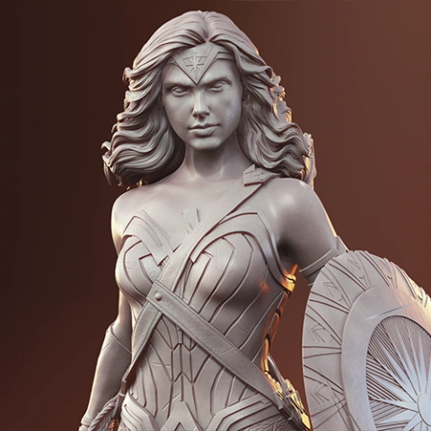 preview of Wonder Woman Movie Version 3D Printing Figurine | Assembly