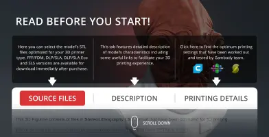 Admiral Ackbar bust model highlighted, with options for source files, description, and printing details below.