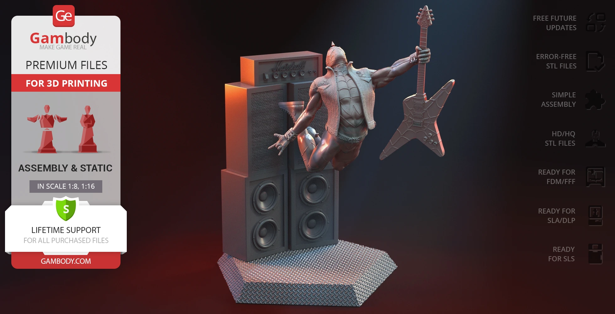 Buy Spider-Punk Comics 3D Printing Figurine | Assembly