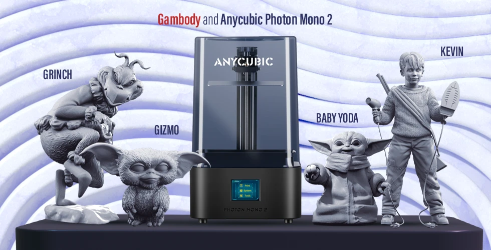  ANYCUBIC Photon Mono 2, Resin 3D Printer with 6.6'' 4K