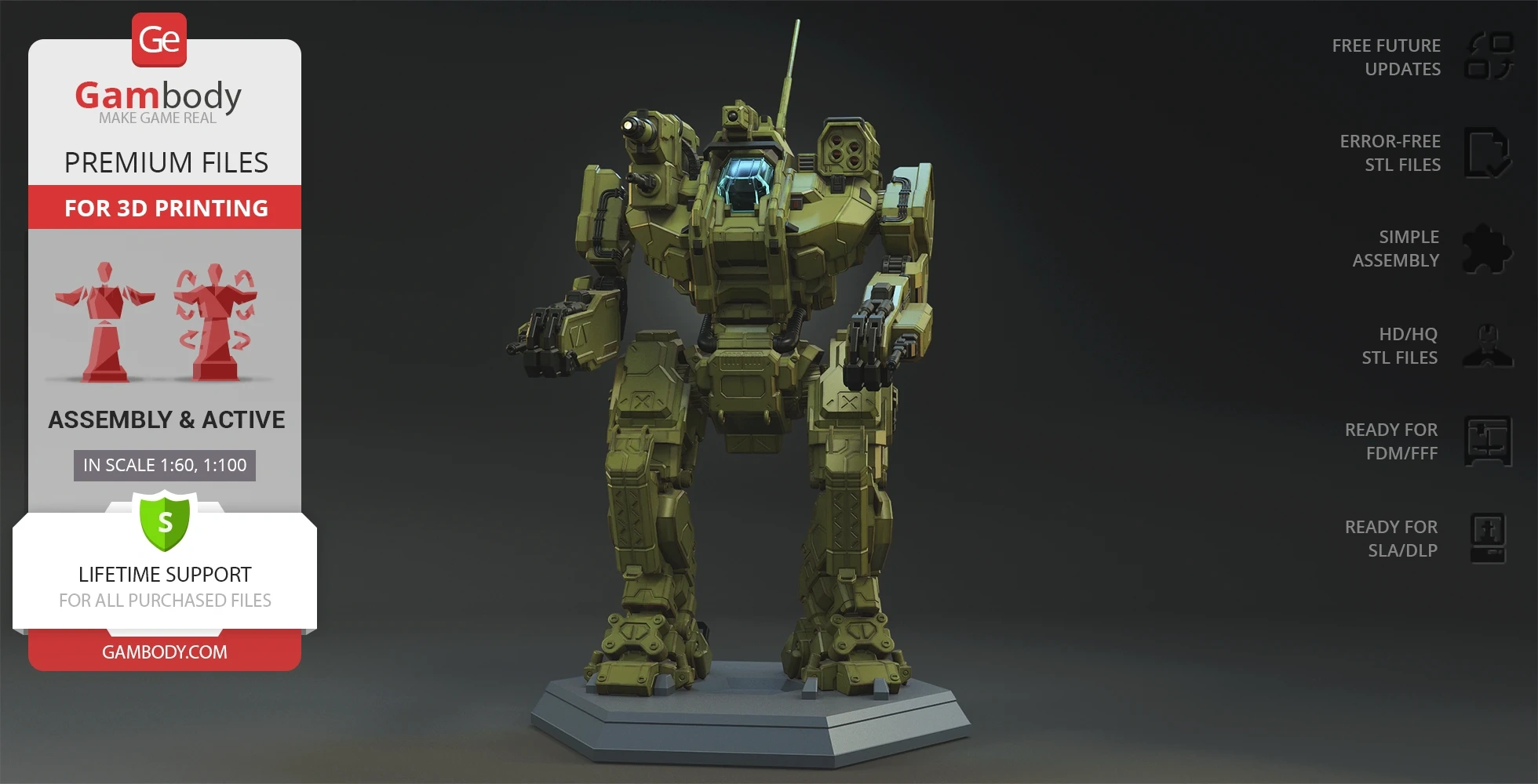 Buy MWO Roughneck 3D Printing Model | Assembly