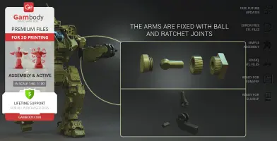 MWO Roughneck - STL files for 3D Printing | Gambody