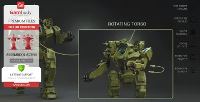 MWO Roughneck - STL files for 3D Printing | Gambody