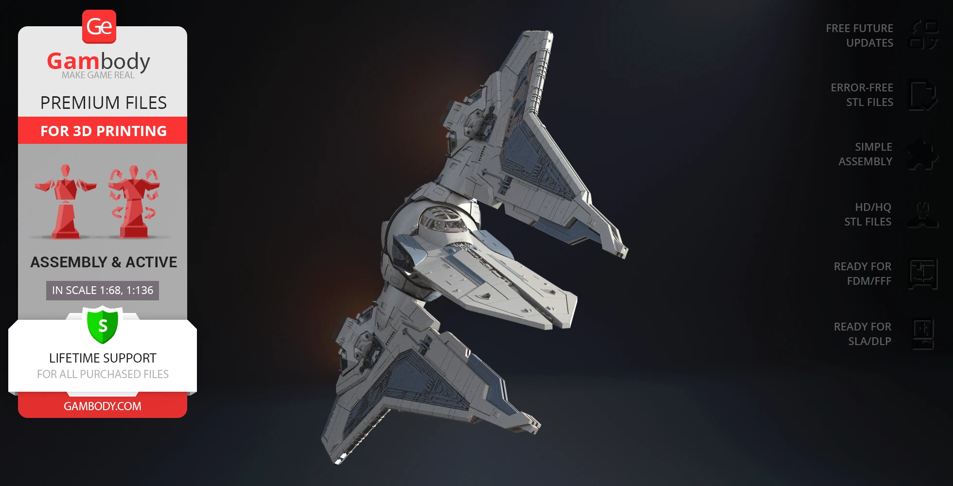 Buy Gauntlet Starfighter 3D Printing Model | Assembly