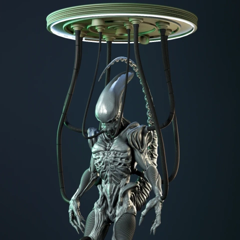 preview of Xenomorph in Incubator 3D Printing Figurine | Assembly
