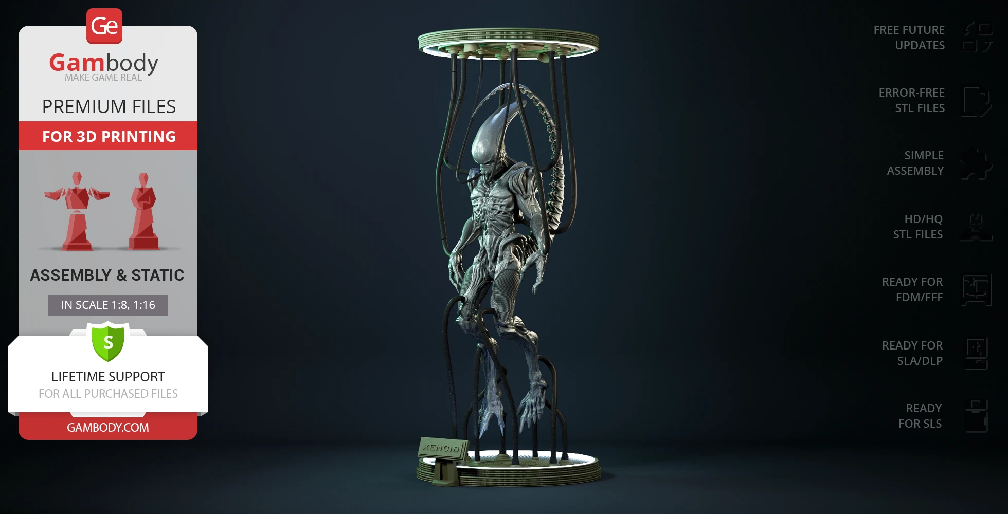 Buy Xenomorph in Incubator 3D Printing Figurine | Assembly