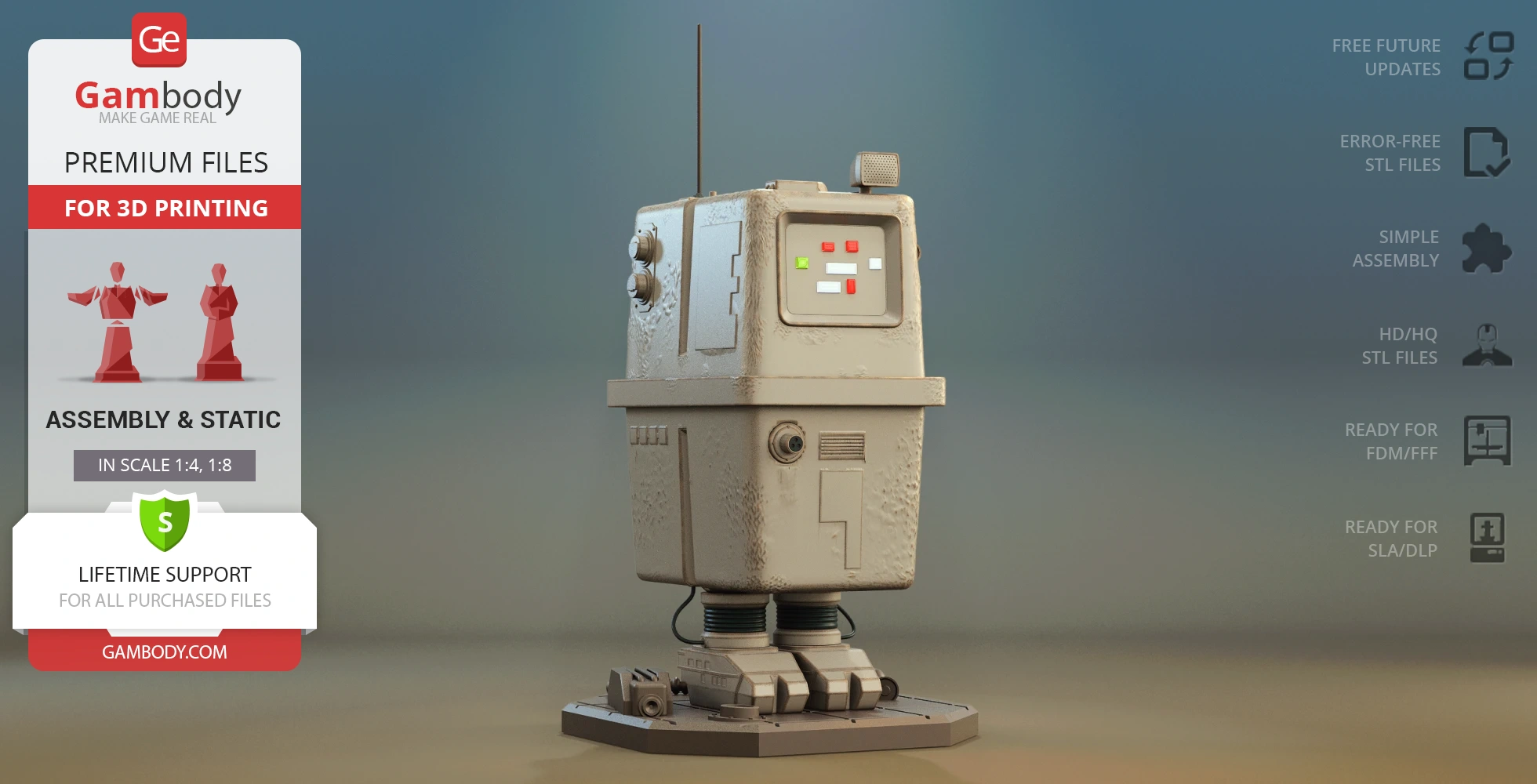Buy Gonk Droid 3D Printing Model | Assembly