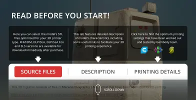 Instructions for downloading and printing 3D Gonk Droid models from Gambody platform.