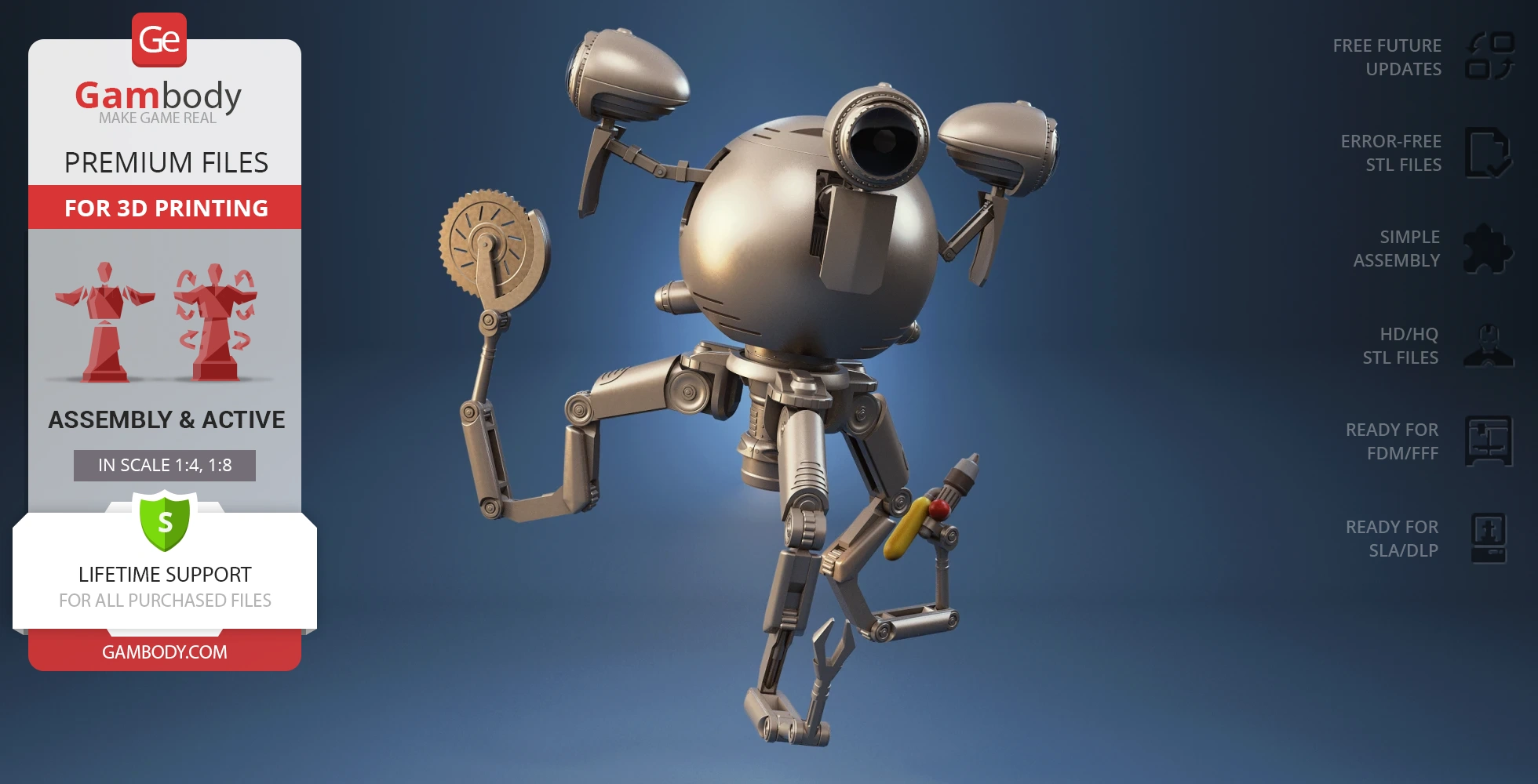 Buy Codsworth 3D Printing Model | Assembly + Active
