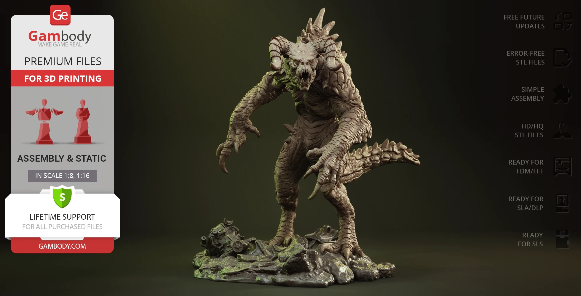 Buy Deathclaw 3D Printing Figurine | Assembly