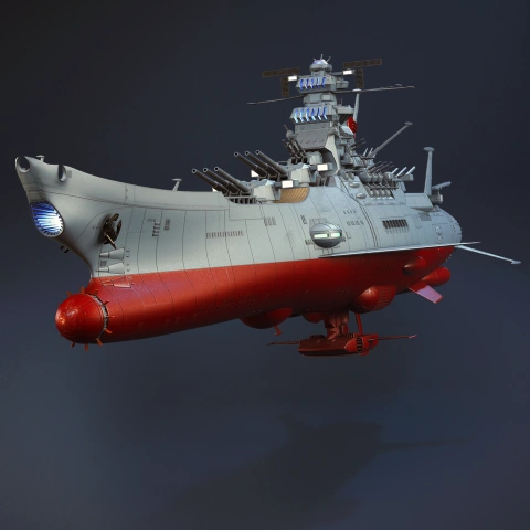 preview of Space Battleship Yamato 3D Printing Model | Assembly + Active