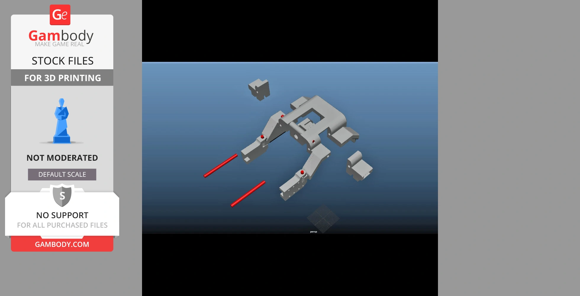 3D model of Transformers Hound assembly parts, including body and limbs, for 3D printing.