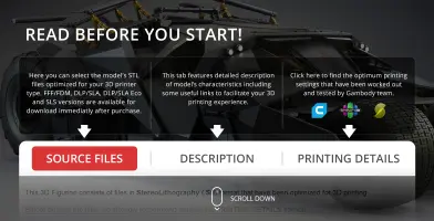 Detailed Dark Knight Tumbler model for 3D printing with STL files, optimized for various printer types.