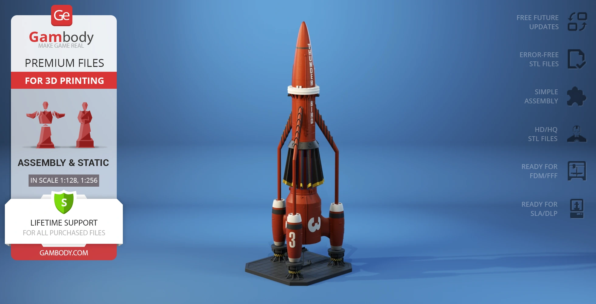 Buy Thunderbird 3 3D Printing Model | Assembly