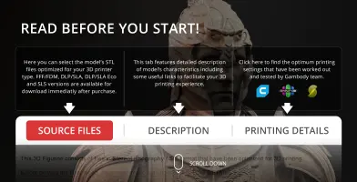 3D printing files for a detailed bust of Daemon Targaryen, with info and links for optimized printing.