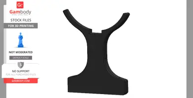 A black Y-shaped 3D model stand, displayed on a white background for 3D printing purposes.