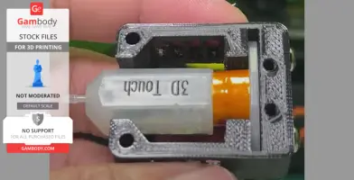 3D-printed mount holding a 3D Touch sensor, designed for Kingroon KP3S 3D printers.