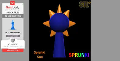 Sprunki Incredibox Mr. Sun - STL files for 3D Printing | Gambody Stock