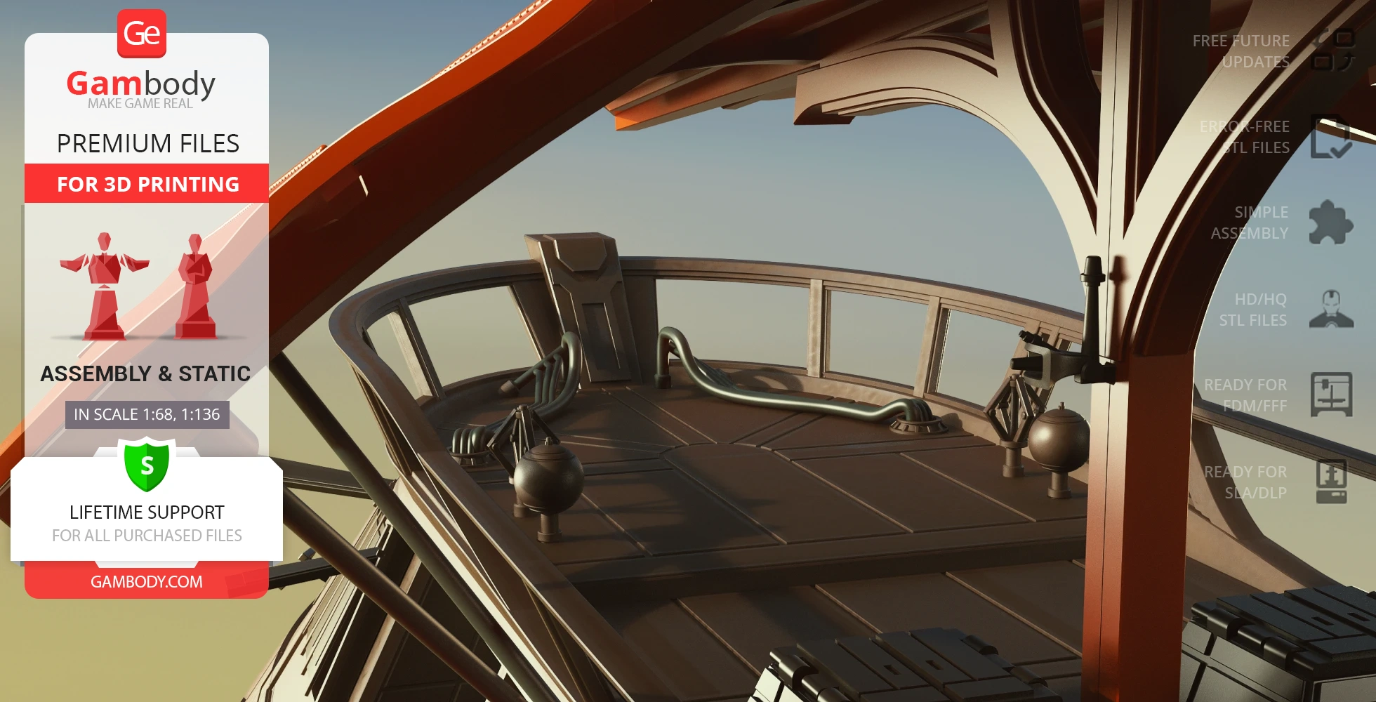 Detailed deck of the Khetanna sail barge model with intricate structures and assembly features.