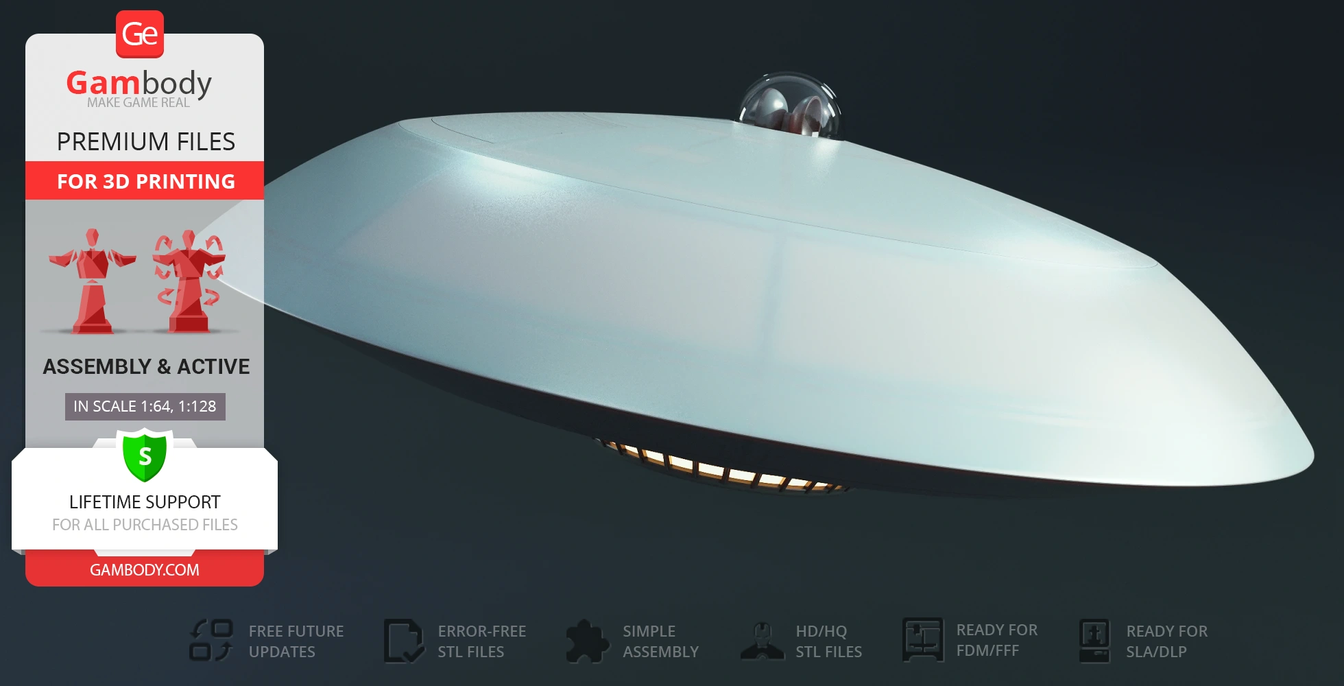 A high-quality 3D printable model of the Jupiter 2 spaceship from 'Lost in Space' with detailed features.