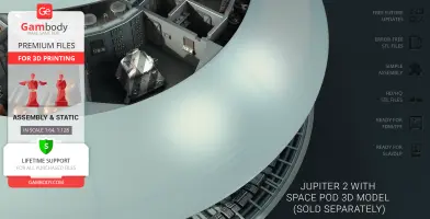 Jupiter 2 interior layout kit showcasing detailed control room and corridors for 3D printing.