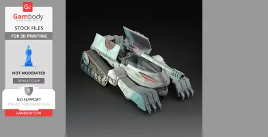 A detailed 3D model of the Thundertank from Thundercats, designed for 3D printing.