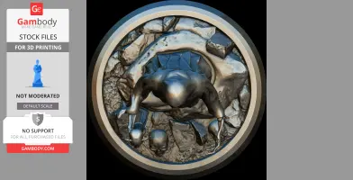 A robed figure with skeletal arms emerges from a rocky surface, surrounded by skulls.