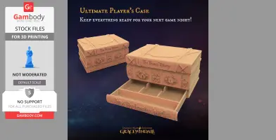 Two book-shaped storage boxes, one with open drawers for organizing game items.
