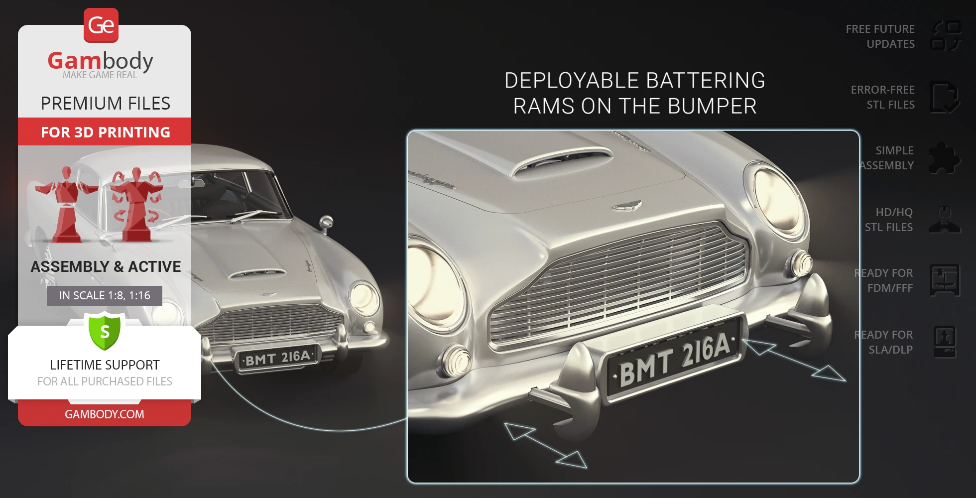 James Bond's Aston Martin DB5 - STL Print Files | Gambody