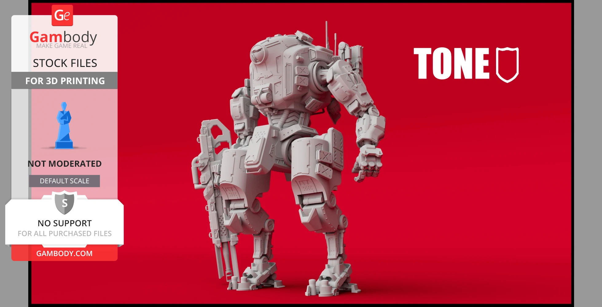 A detailed 3D model of a futuristic mech robot from Titanfall 2, ready for 3D printing.