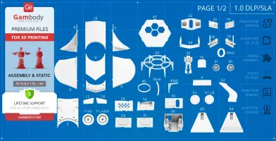 Flying Sub 3D Printer Files | Assembly