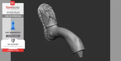 3D model of a foot in a sandal, designed for Gear 5 Joy Boy Luffy.