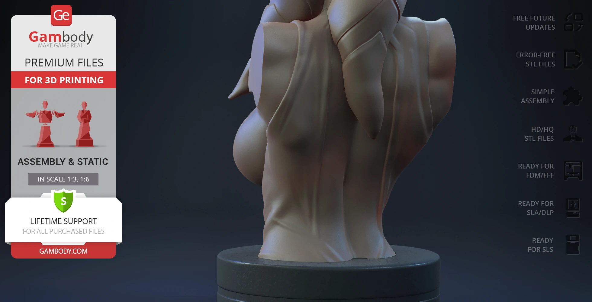 3D printed bust of Ahsoka Tano from Clone Wars, showcasing detailed head and shoulders.