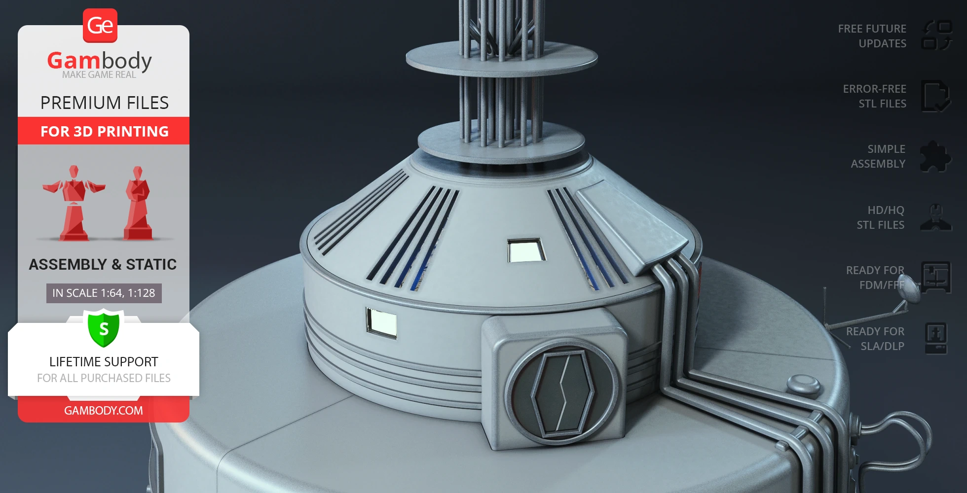 Detailed model of the USS Palomino spaceship from 'The Black Hole,' featuring structural details.