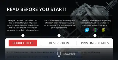 Text advising to read instructions before downloading and printing USS Palomino 3D model files.