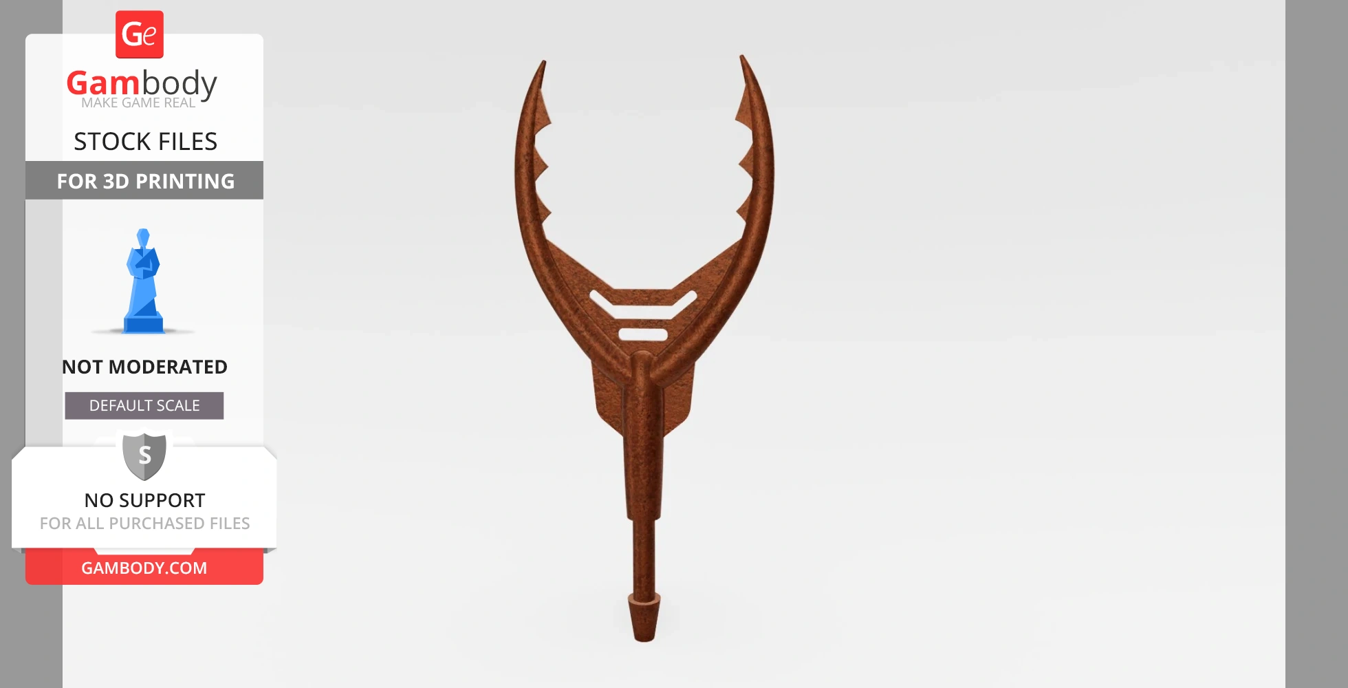 A bronze, intricately designed blade with serrated edges, inspired by 'Predator 2.'