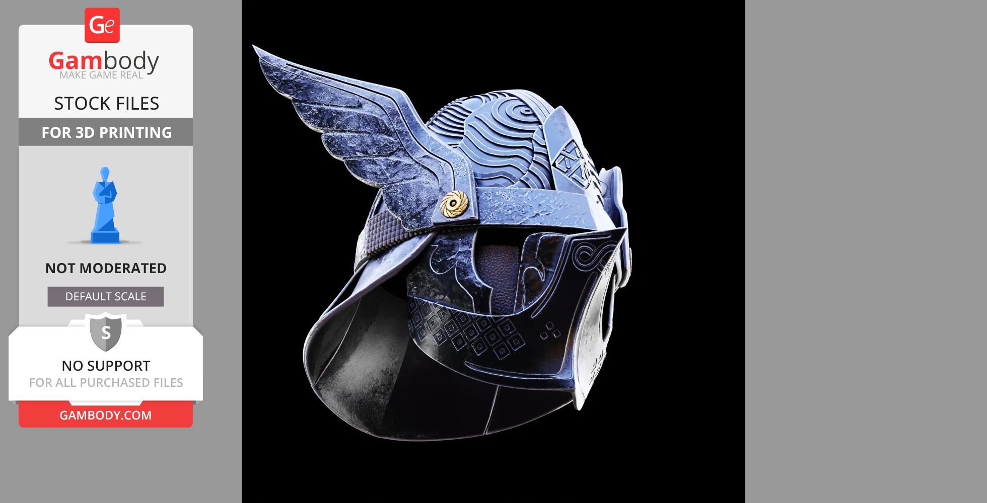 A detailed, winged cosplay helmet with intricate patterns, inspired by 'Elden Ring.'