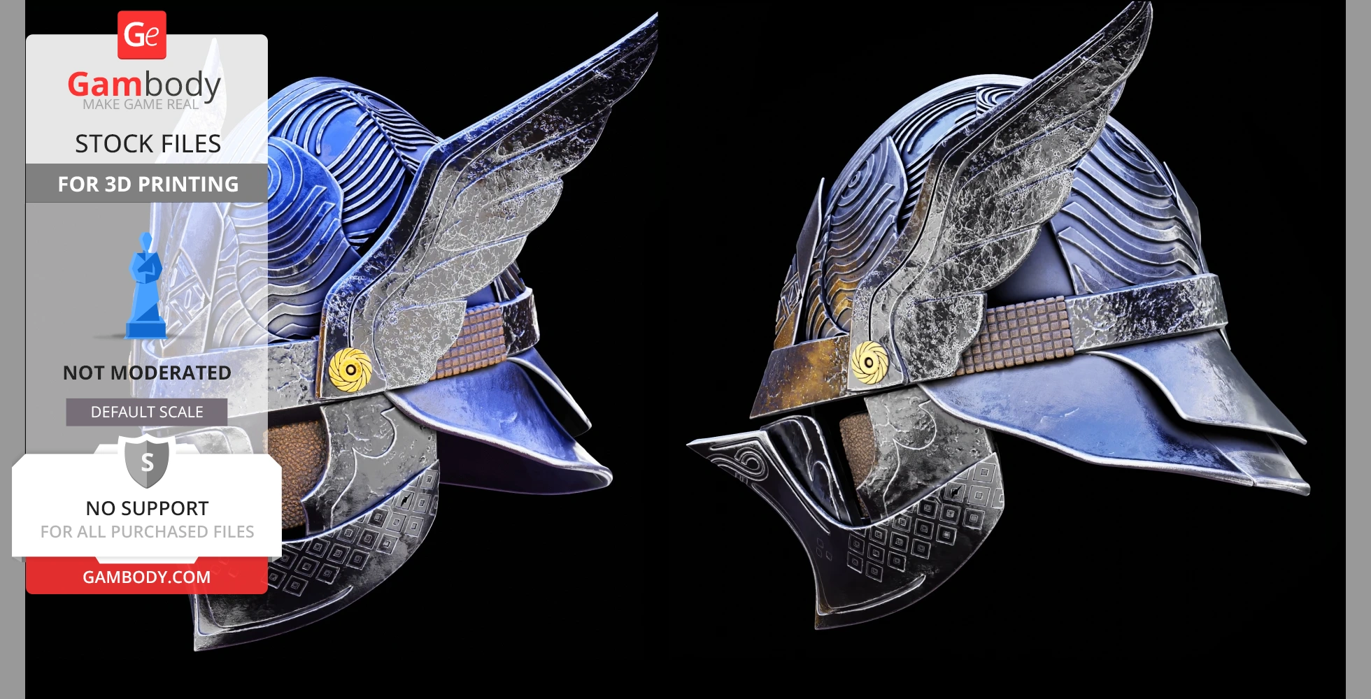 Intricate fantasy helmet with winged design and ornate engravings, inspired by Elden Ring.