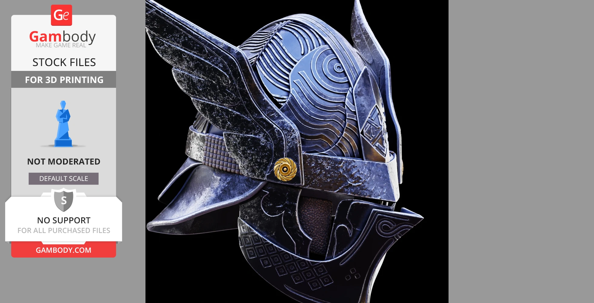A detailed, ornate cosplay helmet from Elden Ring with wing-like design elements.