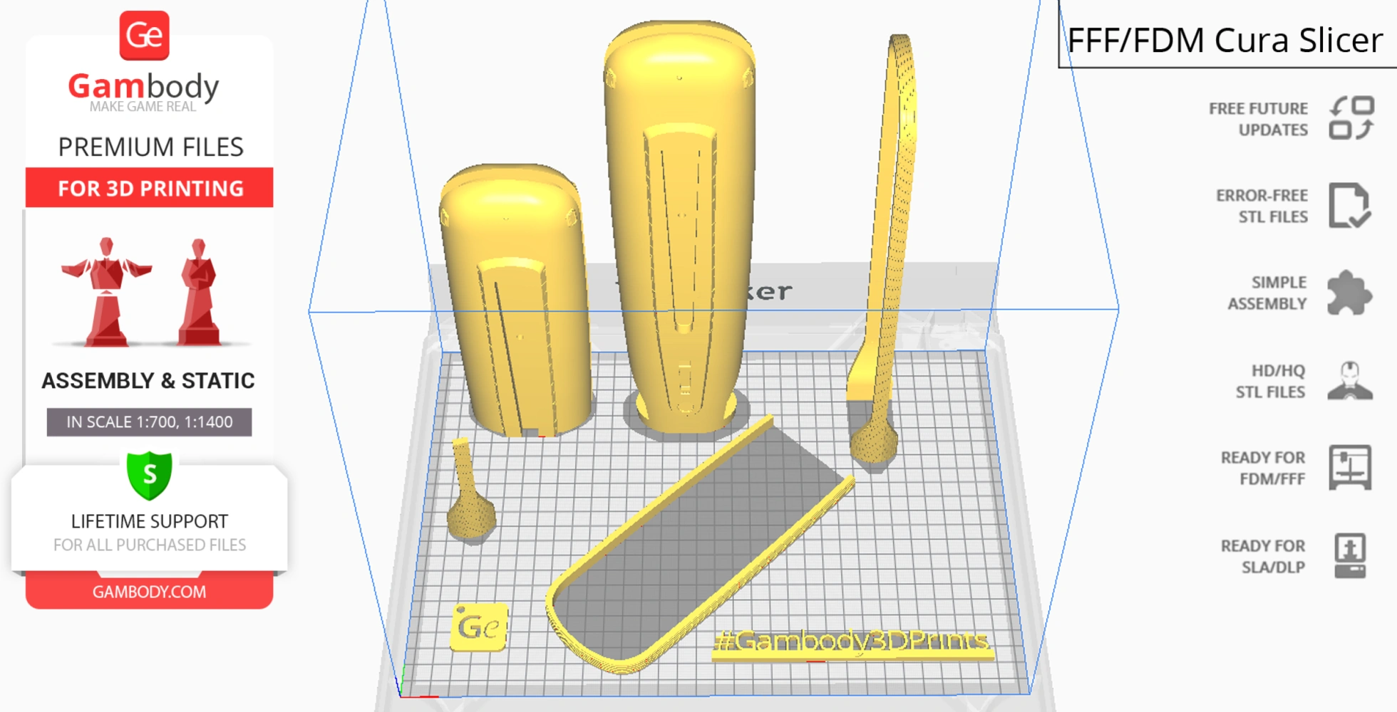 3D model parts for Galaxy X-Class Dreadnought in a slicer view, ready for printing.