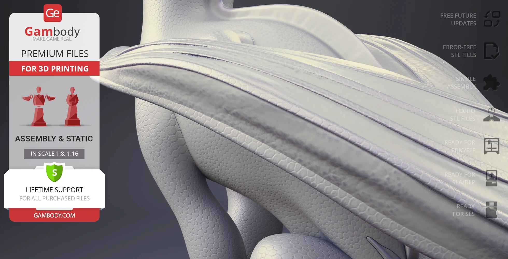 Detailed close-up of Light Fury scales and wings texture.