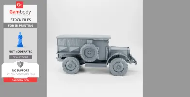 A detailed 3D model of a Brossel TAL 4x4 artillery tractor from WW2, designed for 3D printing.