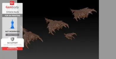 Flying creature models with intricate details, ready for 3D printing on Gambody.