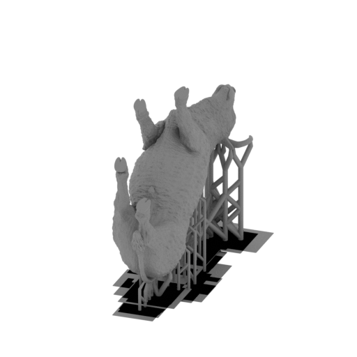 Bull with support STL.stl